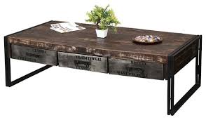 Rustic rustic trunk seating capacity: Philadelphia Rustic Mango Wood 3 Drawer Industrial Coffee Table Industrial Coffee Tables By Sierra Living Concepts Houzz