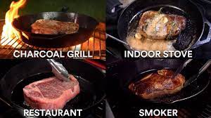 Position the steak on the side to sear the sides of the steak; Master Cast Iron Steak With Anything Guga Foods Youtube