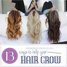 Most people's hair grows about 1⁄2 inch (1.3 cm) a month, but you can make sure your hair grows as quickly as possible by following a few simple steps and cutting down on bad hair habits! 13 Ways To Make Your Hair Grow Barefoot Blonde Amber Fillerup Clark