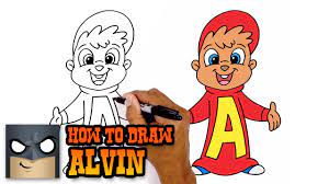 Below where this shape ends, draw alvin's nose. How To Draw Alvin Alvin And The Chipmunks Youtube