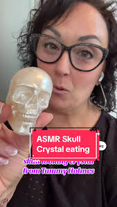 Eating a crystal candy skull from @TammyHolmes Who’s ready for  Halloween!?!💀#FYP #fypage #fypシ゚viral #asmr #asmreating  #creatorsearchinsights