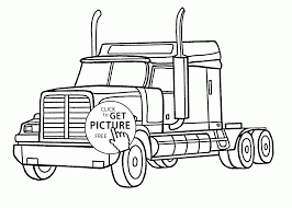 Realistic Semi Truck Coloring Page For Kids Transportation Coloring Pages Printables Truck Coloring Pages Monster Truck Coloring Pages Coloring Pages For Kids
