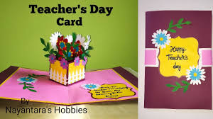 Diy teacher's day pop up card making / how to make teacher's day greeting card at home #teachersdaycardmaking. Diy Teacher S Day Card Making Idea Flower Pot Pop Up Card Youtube Teachers Day Card Teachers Diy Card Making