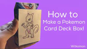 In this video i will show you how to make a case for almost any type of card like yugioh, regular cards etc. How To Make A Pokemon Card Deck Box Youtube