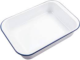 Amazon Com Webake Enamelware 9x13 Baking Pan Oblong Cake Pan Enameled Steel Roasting Pan Baking Dish Lasagna Pan Food Baked Dishes 9x13 Baking Pan Baking Pans