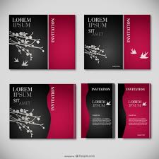 Download free printable invitations for your birthday party, bachelorette party and even your graduation party for free!. Beautiful Wedding Invitations Template Material Free Vector Free Vectors Ui Download