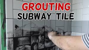 Throughout a weekend or two, you can make a chic and practical backsplash out of the subway. Grouting Our Basketweave Subway Tile Youtube