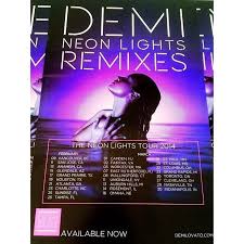 Poster For The Neon Lights Tour February 21st Atlanta Lights Tour Demi Lovato Lovato