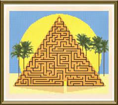 • 14 count aida (25,21 × 25. Great Pyramid Maze Cross Stitch Pattern By Crosstitch Com Crosstitch Com Stitch Patterns Cross Stitch Patterns Cross Stitch Patterns Designs