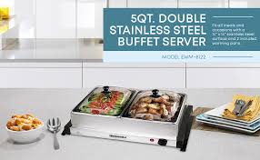 Don't miss our deals and low prices. Buy Elite Gourmet Elite Platinum Ewm 9933 Maxi Matic 7 5 Quart Triple Buffet Server Tray Oven Safe Pan Gravy Holiday Essentials Stainless Steel Fado168