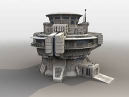 Futuristic Military Base Konceptualnye Cherty Zdaniya Dizajn V Stile Indastrial