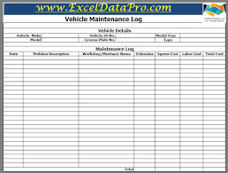 These vehicles could be very important. Download Vehicle Maintenance Log Excel Template Exceldatapro