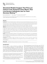 Asn equity 5 和 asn sara 2. Pdf Simulated Models Suggest That Price Per Calorie Is The Dominant Price Metric That Low Income Individuals Use For Food Decision Making