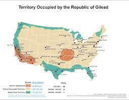 I Made A Map Of Gilead From The Handmaid S Tale And Used Census Bureau Data To Approximate Populations See More Https Bit Ly 2miszp9 Mapporn
