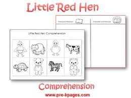 You can print out the little red hen sequencing work space and picture cards onto thick card stock. Little Red Hen Comprehension Activity
