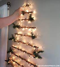 Easy Diy Hanging Wall Christmas Tree Wall Christmas Tree Christmas Tree Decorations Diy Wall Mounted Christmas Tree