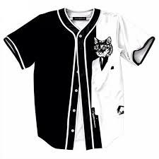 Black And White Baseball Jersey Cat Print Black And White Baseball Jersey In 2020 Black And White Cardigans Tomboy Style Outfits Streetwear Summer