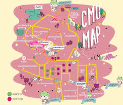 Google map of chiang mai. Freshman 63