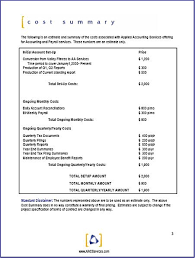 sample cost proposal template