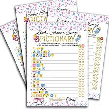 One of the things that you can be sure about playing pictionary is that you're going to have a blast. 50 Emoji Pictionary Baby Shower Prediction Games For Men Women Kids Girls Boys And Couples