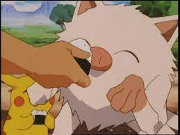 Mankey is the unevolved form, it evolves into it's first evolution using 50 candy. Pokemon Gif Mankey Takes A Jelly Filled Donut And Runs Pokemon Blog