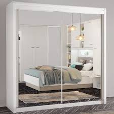 Sur notre site, vous profitez d'une sélection variée d'armoires de rangement blanches, en bois, grises, avec 2, 3 ou 4 portes, et à des prix pas chers. Armoire 2 Portes Coulissantes Miroirs Blanc Neige Multy