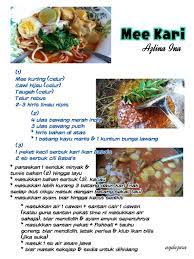 Kredit pada tuan punya resepi. Resepi Pilihan Mama Mee Kari