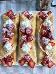 Sweet Berry Crepes With Mascarpone Cream Just Savor It Recipe In 2020 Berry Dessert Recipes Sweet Crepes Food