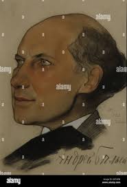 Portrait of the Poet Andrei Bely (1880-1934 Stock Photo