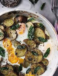 Making Pesto Potatoes Eggs Recipes Food Brunch Recipes