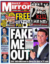 Exclusive celebrity interviews from the daily mirror, sunday mirror and sunday people. Tabloid Watch Mirror Uses Model S Image To Illustrate Serial Killer Story