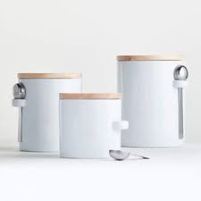 The shade of white and blue color. 20 Canister With Wood Lid Ideas Canisters Kitchen Canisters Coffee Canister