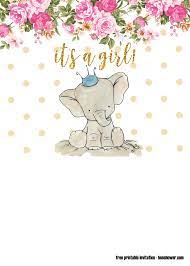 Pink & gold little flag toppers. Cool Free Pink Elephant Invitation Templates For Baby Shower Elephant Baby Shower Invitations Free Baby Shower Invitations Baby Shower Invitation Templates