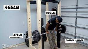 Here he walks through a diy set of a training barbell and plates. Homemade Power Rack Gym