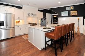 Gray kitchen pictures tan cabinets with tan counter stools. Finding The Right Leather Bar Stools Style Space And Finish