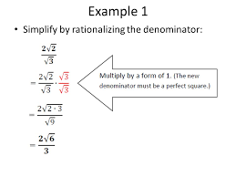 Multiply both top and bottom by the conjugate. Rationalizing The Denominator Essential Question How Do I Get A Radical Out Of The Denominator Of A Fraction Ppt Download