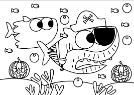 When it gets too hot to play outside, these summer printables of beaches, fish, flowers, and more will keep kids entertained. Baby Shark Halloween Coloring Page Free Printable Coloring Pages For Kids