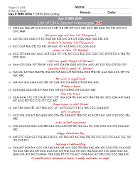 Build the mrna molecule, matching the rna nucleotides to the dna nucleotides properly. Say It With Dna Protein Synthesis Worksheet Answers Worksheet List