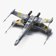 3d Model Of Star Wars X Wing Starfighter Rigged Blue By 3d Molier International Starfighter X Wing Starfighter Star Wars Vehicles