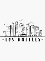 Los Angeles Skyline Travel Sticker By Duxdesign In 2021 City Drawing Los Angeles Skyline Travel Stickers