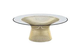 Design by warren platner, 1966.by knoll. Platner Gold Knoll Coffee Table Milia Shop