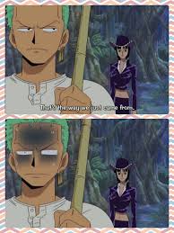 Zoro Robin Lost Funny Text Quote One Piece Photo Collages One Piece Comic Anime Funny Moments One Piece Anime