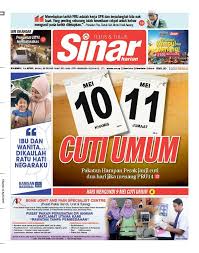 Saksikan sinar live petang ini. Sinar Harian Menarik Di Sinar Harian Edisi Perak Esok Facebook