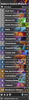 As a control warlock, your aim is to shut down your opponent with removal and run them out of cards. Zuhex S Control Warlock Vicious Syndicate