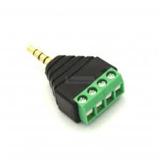 Fully wired 21 pole scart cable: 3 49 Male 1 8 3 5mm 4 Pole Audio Plug With Screw Terminals Tinkersphere