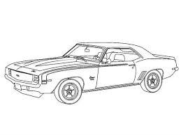 Chevy Camaro 1969 Coloring Page In 2020 Cars Coloring Pages Old School Cars Truck Coloring Pages