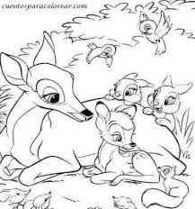 Keep your kids busy doing something fun and creative by printing out free coloring pages. Dibujos De Bambi Disney Para Colorear E Imprimir Horse Coloring Pages Cow Coloring Pages Mom Coloring Pages