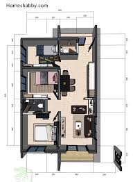 Desain yang minimalis serta modern menjadi daya tarik tersendiri agar banyak yang menyukainya. Desain Dan Denah Rumah Mungil Ukuran 6 X 9 M Memiliki 3 Kamar Tidur Beserta Interior Homeshabby Com Design Home Plans Home Decorating And Interior Design