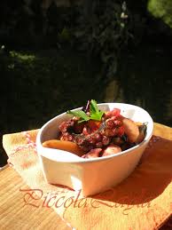 Polpo al forno con patate e pomodorini presentazione. Polpo Al Forno Con Patate Della Sila Profumo Di Sicilia