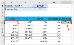 How To Calculate Income Tax In Excel